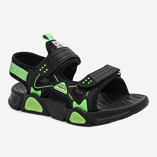 Детская обувь Капика Котофей 83198-2 черный-зеленый
